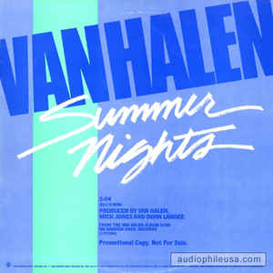 VAN HALEN “Summer Nights”ほか、夏から想起されるSummerな３曲