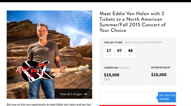 Eddie Van Halenに会える！チャリティー・オークション開催中 CHARITYBUZZ