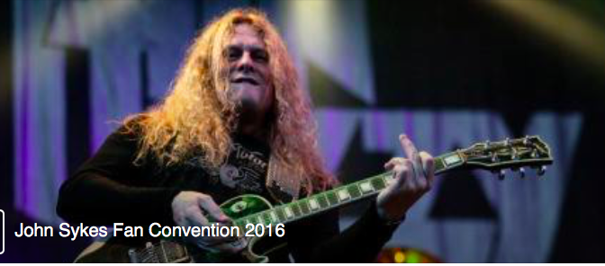 John Sykes Fan Convention 2016 開催のお知らせ：ジョン・サイクス ファン必見!! の John Sykesっていいね！倶楽部 主催 セッション大会 + トーク