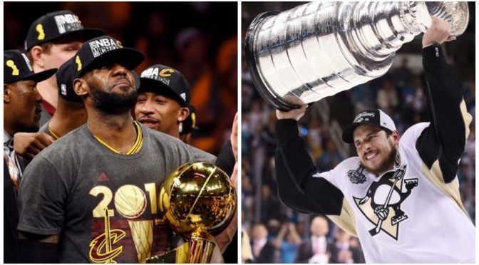 NHLとNBAの2015-2016シーズンの頂上決戦にヒートアップした6月。王座はペンギンズとキャバリアーズの頭上に輝く