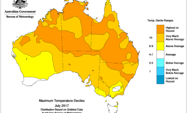 オーストラリア ライフスタイル＆ビジネス研究所：オーストラリアが迎えた気象史上もっとも暖かい7月