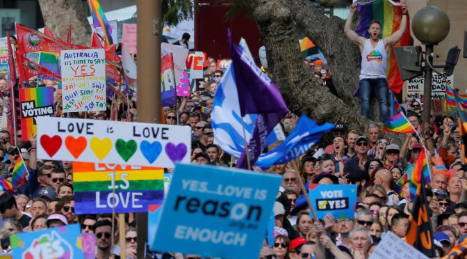 オーストラリア ライフスタイル＆ビジネス研究所：同性婚の是非を問う郵便投票12日から実施
