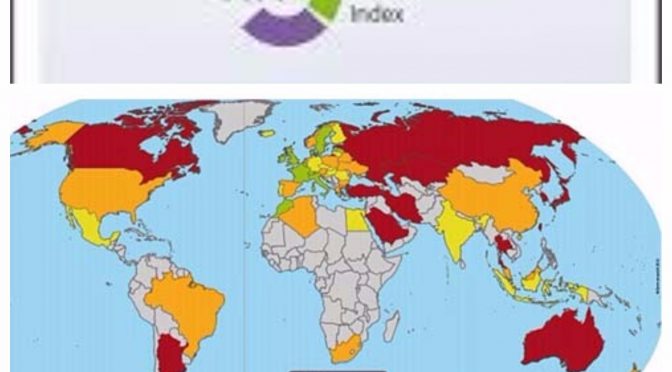 オーストラリア ライフスタイル＆ビジネス研究所：気候変動対応ランク61ヵ国中57位