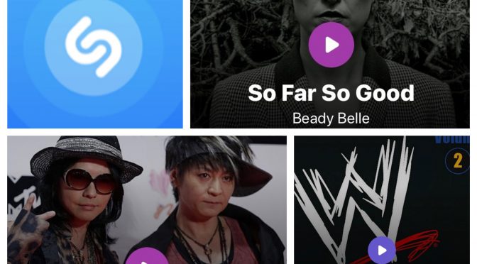 街中で音楽認識アプリSHAZAMを稼働させ、Beady Belle, VAMPS, Jim Johnsonのデータにアクセス、曲を改めて楽しめた♪ （SHAZAM #5）