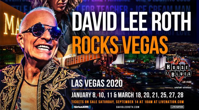 David Lee Roth、2020年1月/3月 ROCKS VEGAS 9公演を発表！