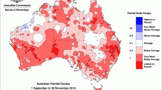 オーストラリア ライフスタイル＆ビジネス研究所：「最も乾燥した春」気象局発表