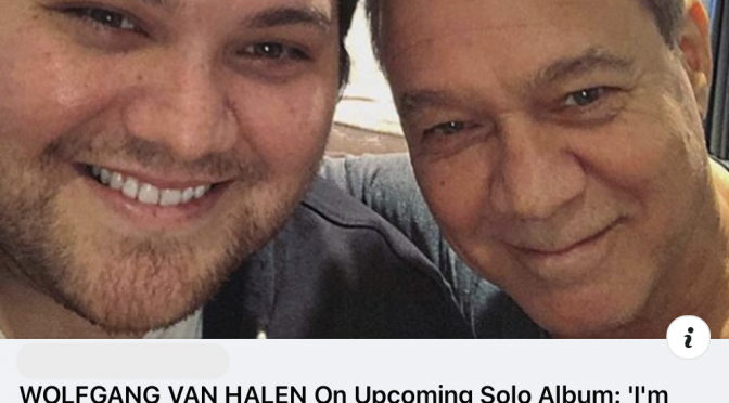Wolfgang Van Halen、Eddie Van Halenのツアー開催を示唆！？