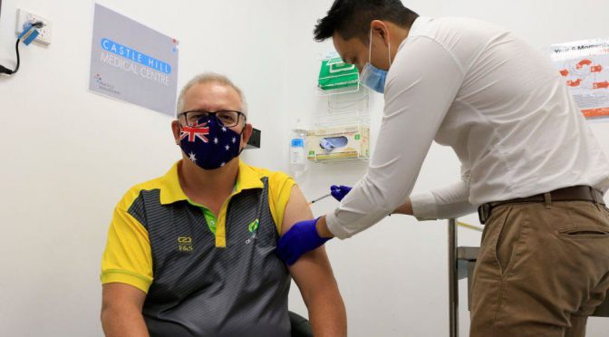 オーストラリア ライフスタイル＆ビジネス研究所：ワクチン接種始まる。スコット・モリソン首相が「先陣」