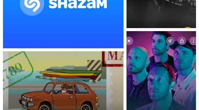 街中で音楽認識アプリShazamを稼働させ Electroluminescent, Coldplay & Rudy De Anda のデータにアクセスして曲を改めて楽しめた♪（Shazam #101）