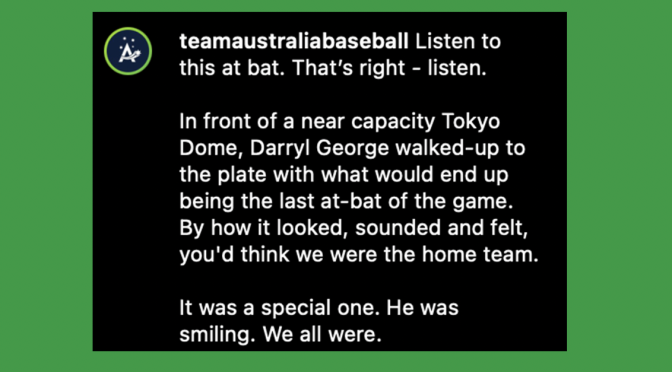 オーストラリア ライフスタイル＆ビジネス研究所：日本ファンからの声援に感激 WBC代表 9回2死で東京ドームを包んだ声援は「特別だった」